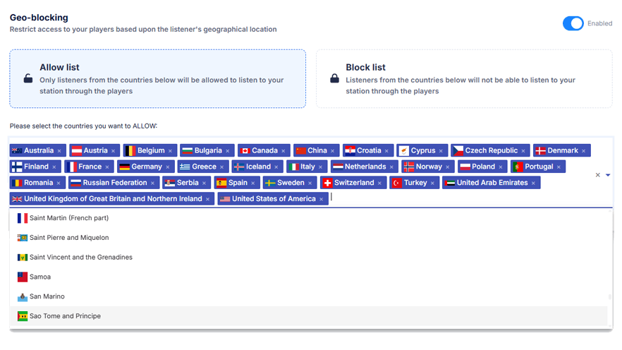 Geo-Blocking Restrictions Control View