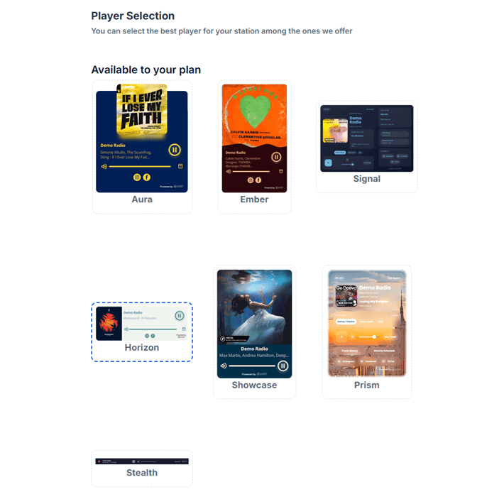 Choose a Player Screenshot