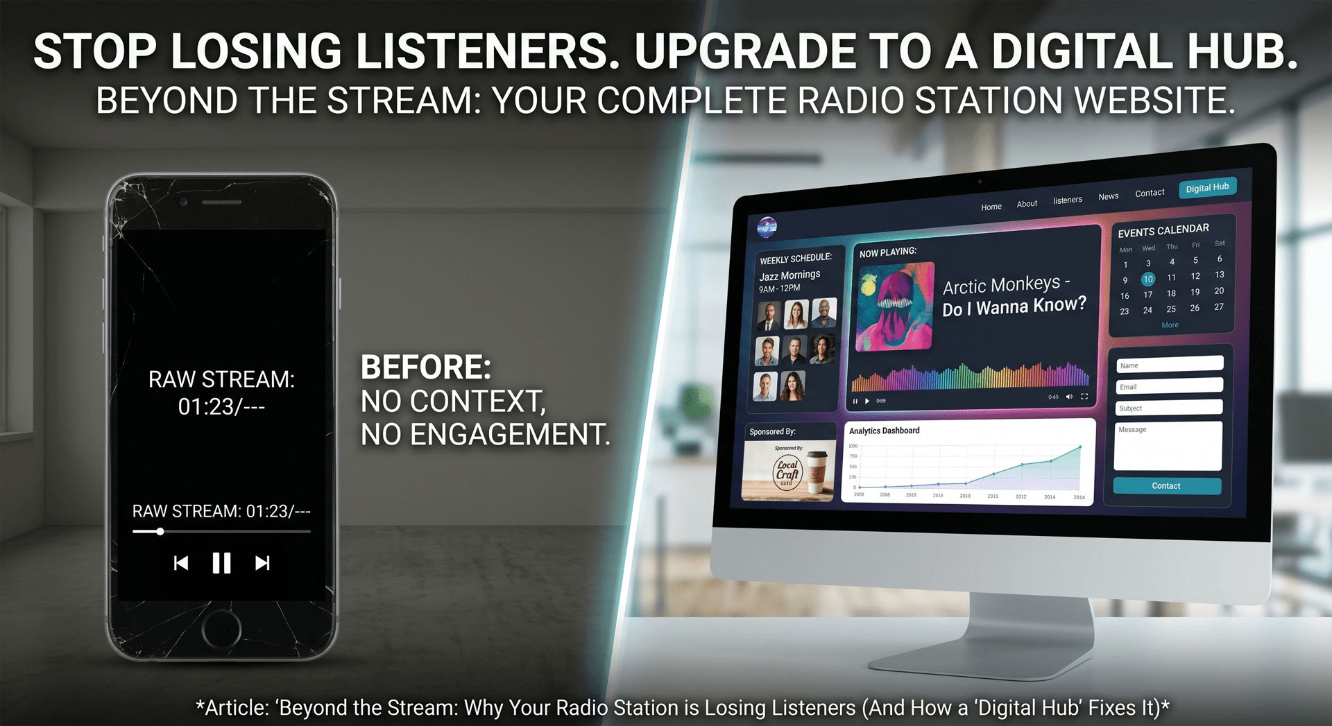 Beyond the Stream: Why Your Radio Station is Losing Listeners (And How a 'Digital Hub' Fixes It)